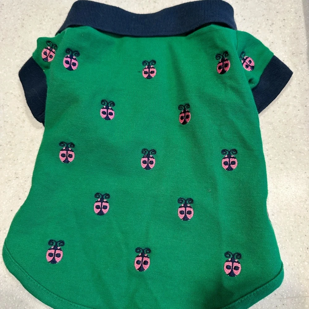Boots and Barkley Dogs Preppy Shirt Size Small (7-12 lbs) Green & Pink. …